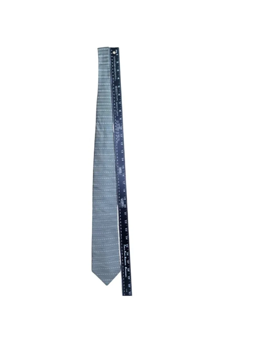 Jones New York Mens Gray 100% Silk Striped Necktie Elegant Pattern Classic Style